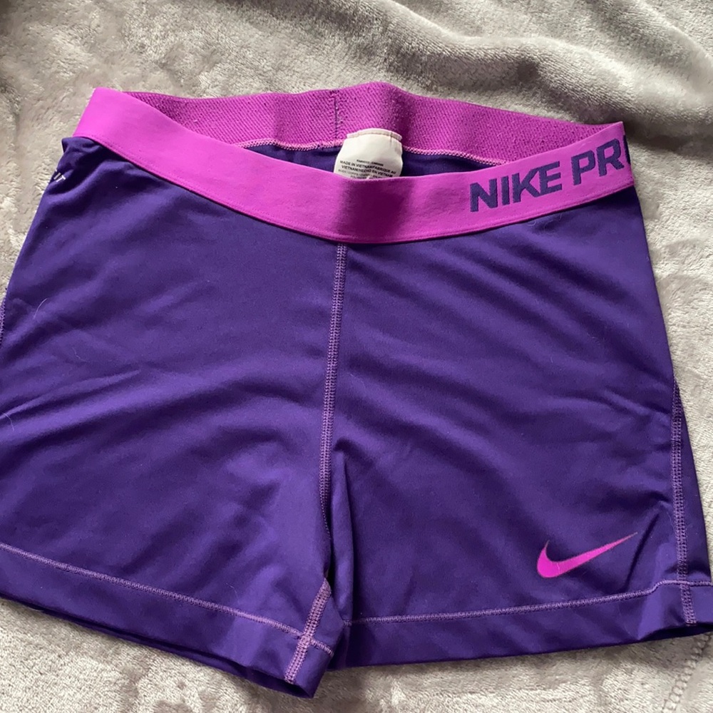Purple Nike pro spandex